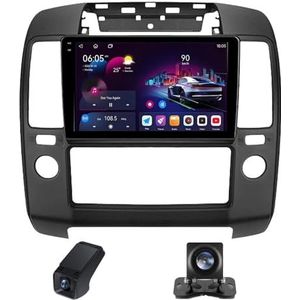 Android 14 2Din Autoradio geldt voor Nissan Navara 3 D40 2004-2010 Ingebouwd CarPlay/Android auto/DSP-processor/GPS-navigatie/RDS-radio-Bluetooth 9 Duim Touch screen/Stuurbediening(C30Plus)