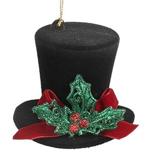 Goodwill Hoge hoed 9 centimeter zwarte stof hangende decoratie