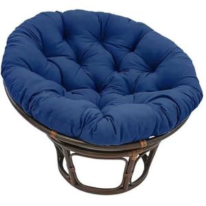 Hangmat stoelkussen, rotan kussen, 40 cm zitkussen voor buiten, schommelstoelkussen voor keuken schommel stoel (zonder stoel) (kleur: marineblauw, maat: 70 x 70 cm)