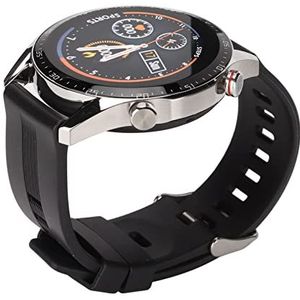 Smart Watch, E12 Smart Watch Hartslagsensor Afstandsbediening Muziek voor Het Dagelijks Leven (Zilver)