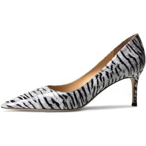 Hakken - Elegante Pumps Vrouwen-Stiletto-Sexy Naaldhak - Gesloten Avond-Feest - Luxe Mode Vrouwelijke Schoenen Hak 30-CHC-19, 2 Zebra wit en zwart, 37.5 EU