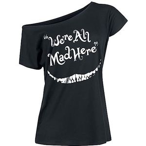 Alice in Wonderland Cheshire Cat - We're All Mad Here T-shirt zwart XXL