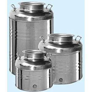 BIN BARIL CONTAINER INOX VOOR LT ""Olivari"" olie. 15.