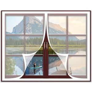 Magnetische hordeur, insectenwerend raam, insectenwerend gordijn, klamboedeur, vliegendeuren voor terrasdeuren-Wit-110x205cm