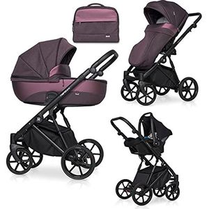 SaintBaby Plum 06 3-in-1 Kinderwagen, 3-in-1, 2-in-1, buggy, metallic Nano Pro, met babyzitje