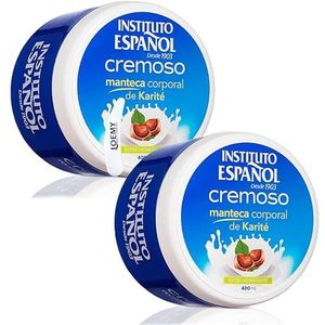Instituto Español Crema Corporal Hydraterende met sheabuter, vitamine ADEF, Creme Regenererende Intensieve voor Ruwe Huid, Lichaamscrème ter voorkoming van Uitdroging, Set 800ml