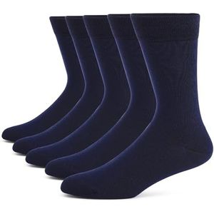 YIJIANUO 5 paar heren jurk sokken plus grote maat ombed katoen crew sokken, zwarte koele Argyle ademende casual sokken voor mannen, JC171-64, US(8-13.5)EUR(41-48)