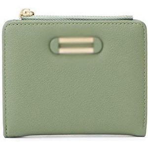 XIANGFANSQ portemonnees voor dames Fashion Brand Small Wallet For Women kaarthouder Zipper Portemonnees Ladies Slim Beurs van de Portefeuille (Color : Green)