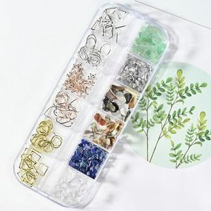 Natuurlijke Abalone Zeeschelp Steen Nail Art Decoratie Aurora 3D Onregelmatige Slice Fragmenten Vlokken Voor Nagel Nagels Charms-PH033