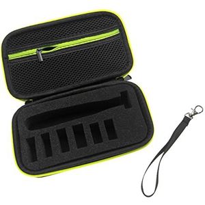 vhbw Etui Hoes compatibel met Philips OneBlade QP2520, QP2523, QP2527, QP2530, QP25xx, QP2630 scheerapparaat, beschermhoes, groen, zwart, zwart, groen, Tas