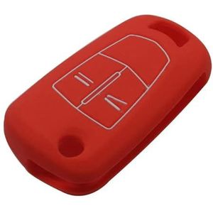 Afstandsbediening Autosleutel Siliconen Hoes Case voor Vauxhall Corsa Astra Vectra Signum-red