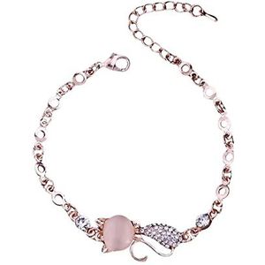 Ketting Armband Sieraden Geschenken Goede Glans Mooie Vrouwen Katten Hanger Ketting Armband, legering, Secundaire Steen