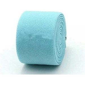 Kleur geweven broek rubberen band elastische band platte dikke elastische zachte elastische band diy kledingaccessoires-licht meerblauw