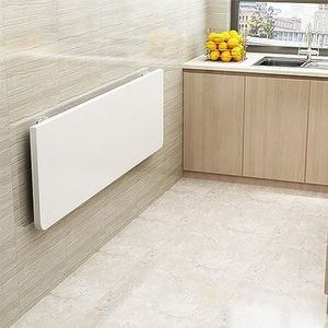 RELOVE Onzichtbare opvouwbare keukeneettafel, drijvend computerbureau, kaptafel voor thuis, wasbank, opklapbare wandtafel (60 x 30 x 1,6 cm, wit)