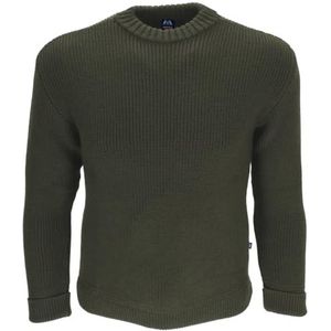 Blauer Peter - Schipperstrui met ronde hals - scheerwol - 9 kleuren, Kleur:Olijf, Grootte:44