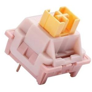 JJCFGRDM Stofdichte schakelaars Honey Peach Silent Lime Crystal Lineair Geel Zilver Rood Panda tactiele mechanische toetsenbordschakelaar 3pin (Maat: 100 stuks, kleur: Peach Silent Lineair)