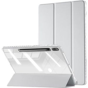 Tri-fold Stand Tablet Case Geschikt for Samsung Galaxy Tab S6 Lite 10.4 inch Tab S7 Plus S7 FE S8 Plus 12.4 inch Case(Grey,Tab S6 Lite 10.4inch)