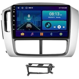 Dubbele DIN Android 14 autoradio voor Honda Pilot 2005-2008 9 Duim QLED Touch screen-met Draadloze Carplay Android Auto GPS navigatie 4G WiFi Stuurwielbediening achteruitrijcamera(P4 4G+WIFI 8Core 2G+