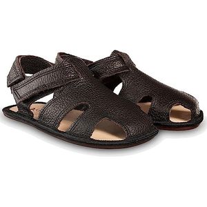 Magical Shoes Janu Minimalistische barefoot-sandalen voor kinderen, babysandalen van zacht leer, sandalen voor de eerste kindertijd, blotevoetenschoenen voor kinderen, maat 20-25, Janu, Donker bruin,