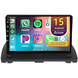 Android 15 Radio,voor Volvo XC90 2004-2014, 9 inch Touchscreen Autoradio met Wireless CarPlay Android Auto Bluetooth WIFI GPS-navigatie swc(A 4core (2G+32G))