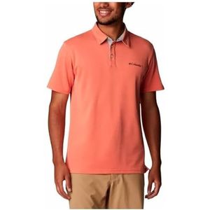 Columbia Nelson Point™ poloshirt met korte mouwen voor heren, koraal, merk: EAN: 0195978821921 - Maat: 5XL