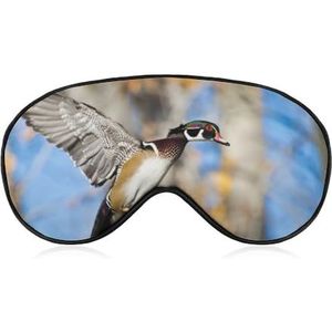 Eend voor mannen in de vlucht slaapmasker met verstelbare riem, comfortabel zacht oogmasker, slaaphulp, lichtblokkerende oogmaskers