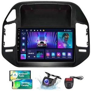 Android 13 Autoradio 2 DIN Compatibel met Mitsubishi Pajero 3 V70 V60 1999-2006 9 Inch Screen Carplay en Android Auto met Bluetooth/FM RDS/Bediening op het stuur/Achteruitrijcamera(A,NF-2)