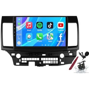 Android 14 Autoradio Stereo voor M-itsubishi Lancer (2007-2012) 9 ""Touchscreen Multimedia Speler met Draadloze Carplay GPS Navigatie FM RDS Bluetooth 5G-WiFi SWC DSP,M100s