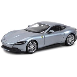 Prachtig Auto model 1:24 Zorgvuldige For Ferrari Roma Sportwagen Legering Diecast Auto Statische Metalen Model Collectible Voertuigen (Kleur : Silver)