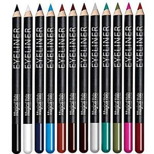 12 Kleuren Kajal Set zebunt waterdichte Kajal potloden voor zachte overgangen, Eye Pencil Liner Eye Make-up van ""Linble