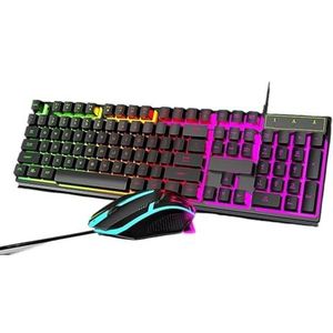 Wired Gaming keyboard and Mouse set - PYRIOLHI-Cool backlit mechanical keyboard set - for gaming office