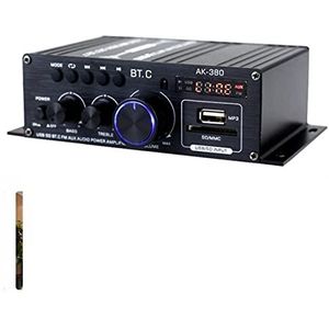 AK380 80 0W 12V Stroomversterker Bluetooth 5.0 Stereo Home Auto BAS Audio Amp Muziekspeler Autoluidspreker Klasse D FM USB/SD