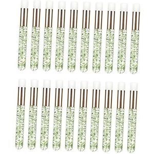 20 Stuks Wimper Shampoo Borstels Cosmetische Lash Cleaner Peel Off Remover Tool Groen, Groen Goud