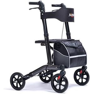 Rovera - Easy Lichtgewicht Rollator - Grijs - Aluminium - Opvouwbaar