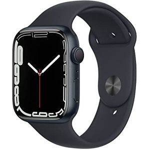 Apple Watch Series 7 (GPS, 45MM) - Mitternachts-Aluminiumgehäuse mit Mitternachts-Sportarmband (Renewed)