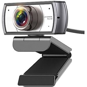 Webcam, Webcam Hd 1080P MF 30fps Usb Streaming Webcam Met Microfoon for Computer Meeting Web Camera for Conferenties, Live Streaming, Opname,voor livestreaming, videogesprekken en conferenties