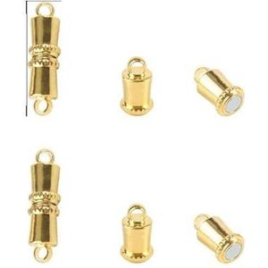sets zilver/goud kleur roestvrij staal magnetische sluitingen connectoren handgemaakt voor sieraden maken DIY armbanden kettingen benodigdheden-5x17mm goud-5 sets