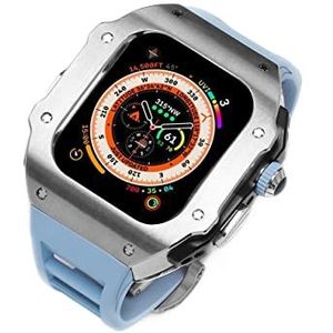 OFWAX 49mm Case Fluororubber Band Modificatie Kit, Voor Apple Watch Ultra 8 49mm Luxe Fluor Band Cover Set voor Horloge Ultra 49mm, For 49mm, agaat