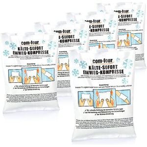 COM-FOUR® 5x wegwerp instant koud kompres, cold pack voor onmiddellijke koeling en voor eerste hulp maatregelen, koelkussen voor uitwendig gebruik, 21 x 15 cm (05 stuks - set 2)