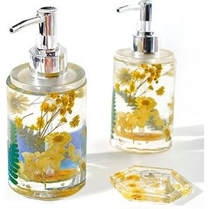 Parfumflesje Siliconenharsvorm, CAYUDEN 2PCS Silicone Epoxy Mallen Harsgietvormen Gebruikt voor doe-het-zelf parfumshampoo, douchegelfles, pennenhouder, parfum, cosmetische fles Epoxyharsvormset