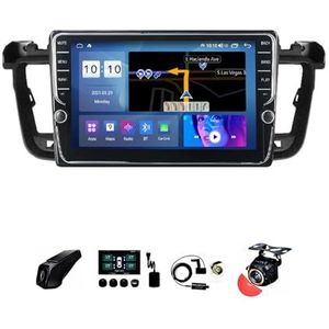 BOJONTN 22,9 cm (9 inch) Android 12 Autoradio 2 DIN voor Peugeot 508 met achteruitrijcamera stuurbediening Bluetooth GPS Navi CarPlay Wireless FM WiFi (grootte: S400 4 64G)