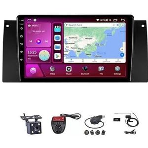 Android Autoradio Video Multimedia Speler, 9 Inch Touch Screen Radio Plug And Play Autotoebehoren met Bluetooth En Navigatie En Achteruitrijcamera Voor BMW M5 E39 E53 X5 1999-2006(M400S 4G+WIFI 4G+6
