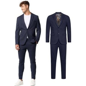 JEFF Heren JFEzra SET 2-piece Suit Jacket Pants | Pak van 2 kostuums: colbert en broek Dark Navy 50