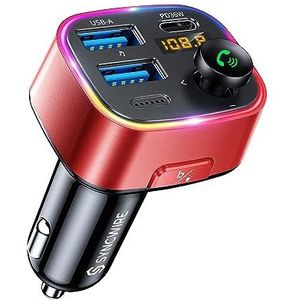 SYNCWIRE - Bluetooth 5.3 FM-zender - Rood - Draadloze Radio-ontvanger