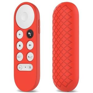 2021 Siliconen Beschermende Afstandsbediening Case Voor Chromecast Met Voor Google TV Voice Afstandsbediening Shockproof Afstandsbediening Cover Anti-Lost Case Voor Chromecast 2020 (rood)