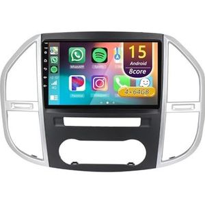 Android 15 Radio,voor Mercedes-Benz Vito 2016-2019, 9 Inch Touchscreen Autoradio Met Wireless CarPlay Android Auto Bluetooth WIFI GPS-navigatie Swc(A 4core (2G+32G))