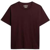 Superdry Essentials Relaxed Tee onderhemd voor heren, rijk bordeauxrood, S