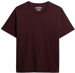 Superdry Essentials Relaxed Tee onderhemd voor heren, rijk bordeauxrood, S