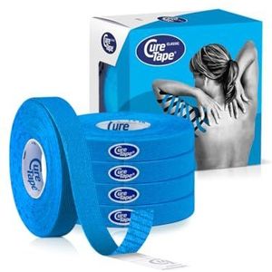 CureTape - Kinesiotape - Blauw - 1cm x 5m - Medisch Hulpmiddel