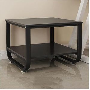Tafel voor Printer Printerkastje 2-laags Printerstandaard Desktopprinterstandaard Stalen Frame Desktopopslagstandaard Printertafel Voor Thuiskantoor Printertafel Printerstandaard(Black)